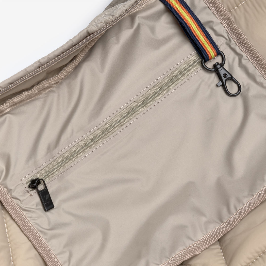 Borsa a tracolla Hobo beige da donna in tessuto idrorepellente main