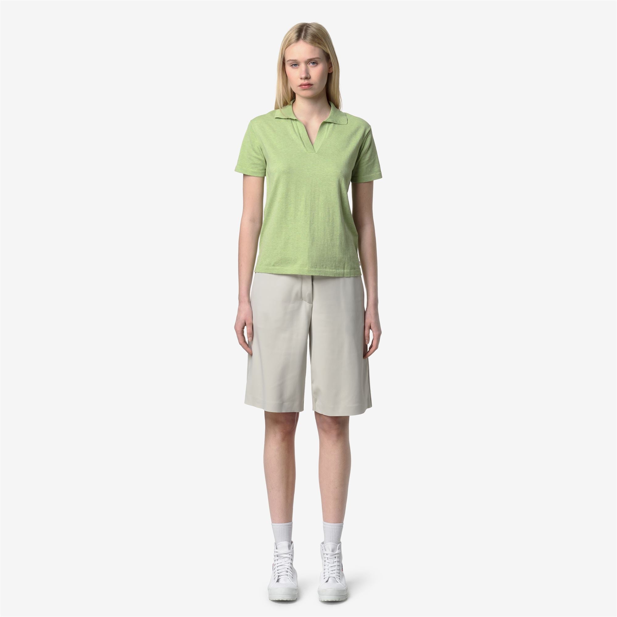 Knitwear_Woman_MAZARDY_Polo_Green Leaf - Commercial 4