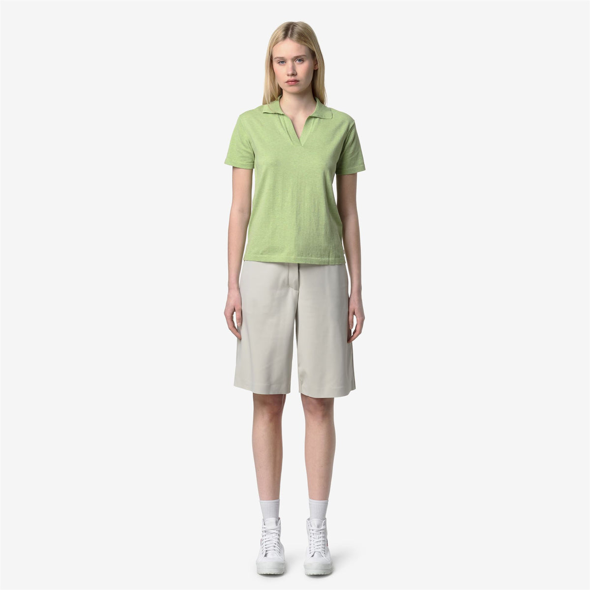 Knitwear_Woman_MAZARDY_Polo_Green Leaf - Commercial 4