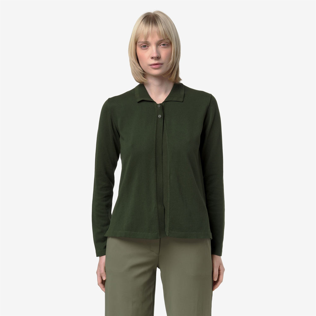Knitwear_Woman_LENID_Jacket_Green Africa - Commercial 4