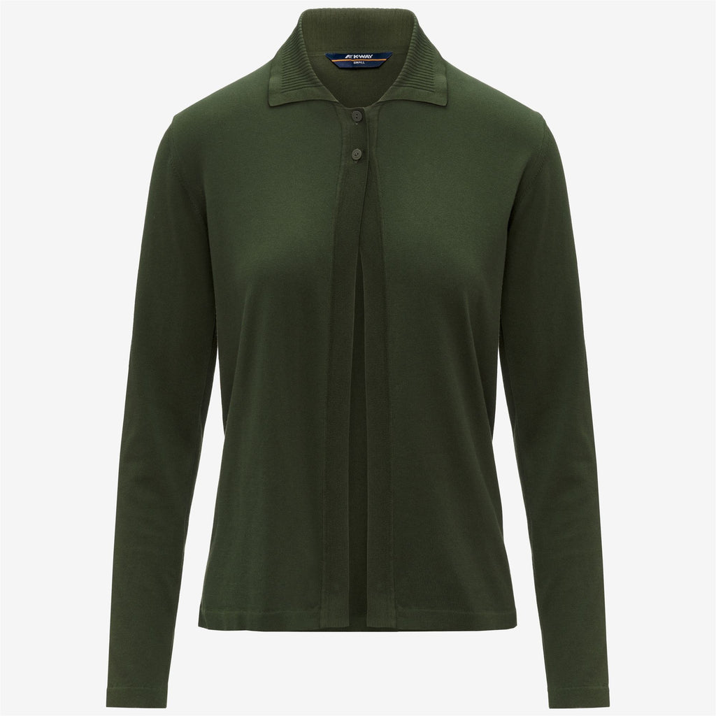 Knitwear_Woman_LENID_Jacket_Green Africa - Commercial 1