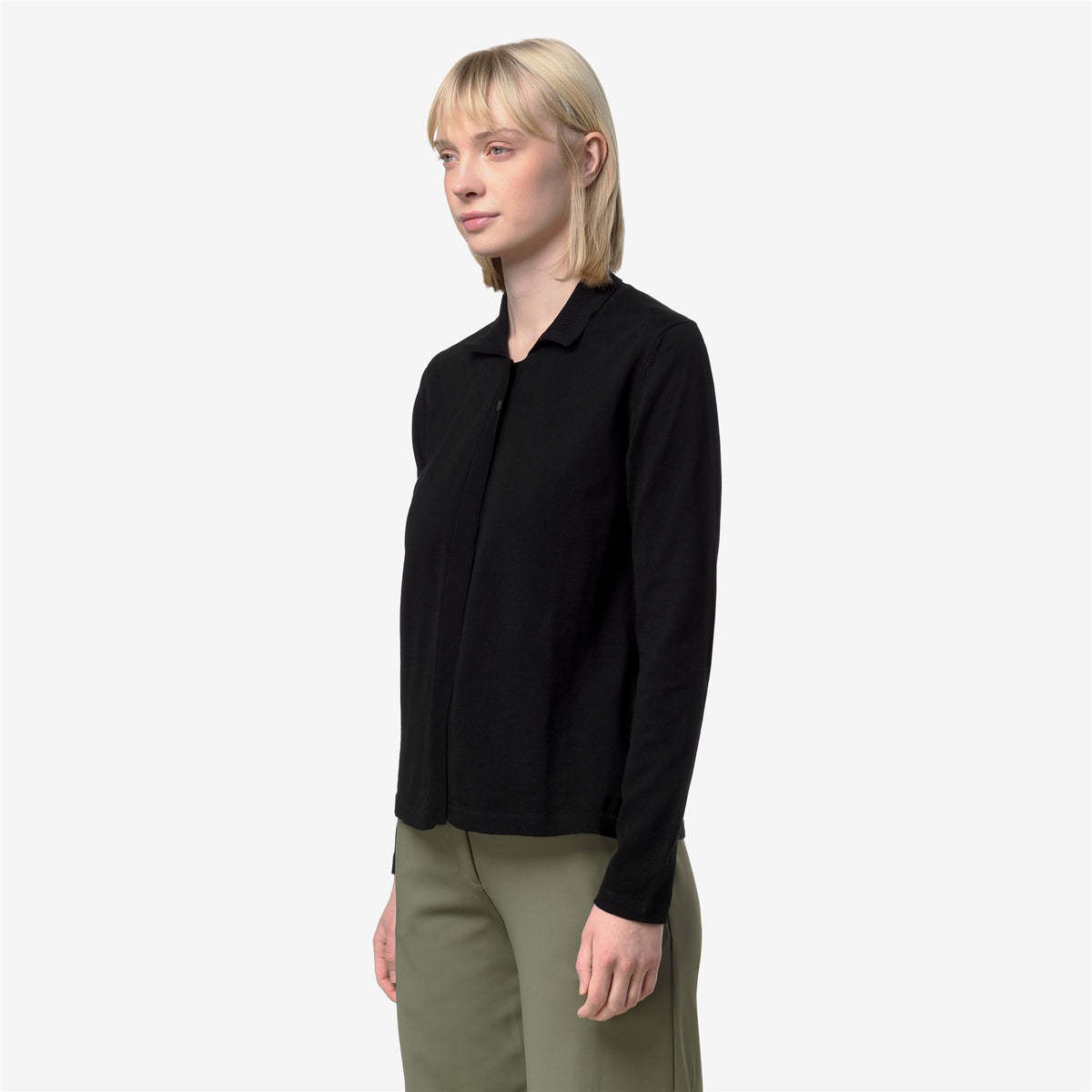 Knitwear_Woman_LENID_Jacket_Black Pure - Commercial 5