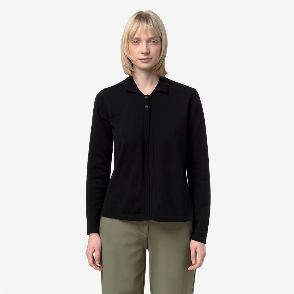 Knitwear_Woman_LENID_Jacket_Black Pure - Commercial 4