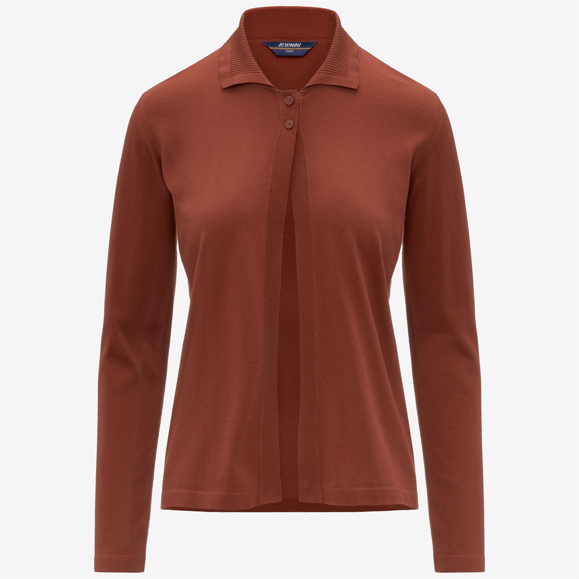 Knitwear_Woman_LENID_Jacket_Brown Reddish - Commercial 1
