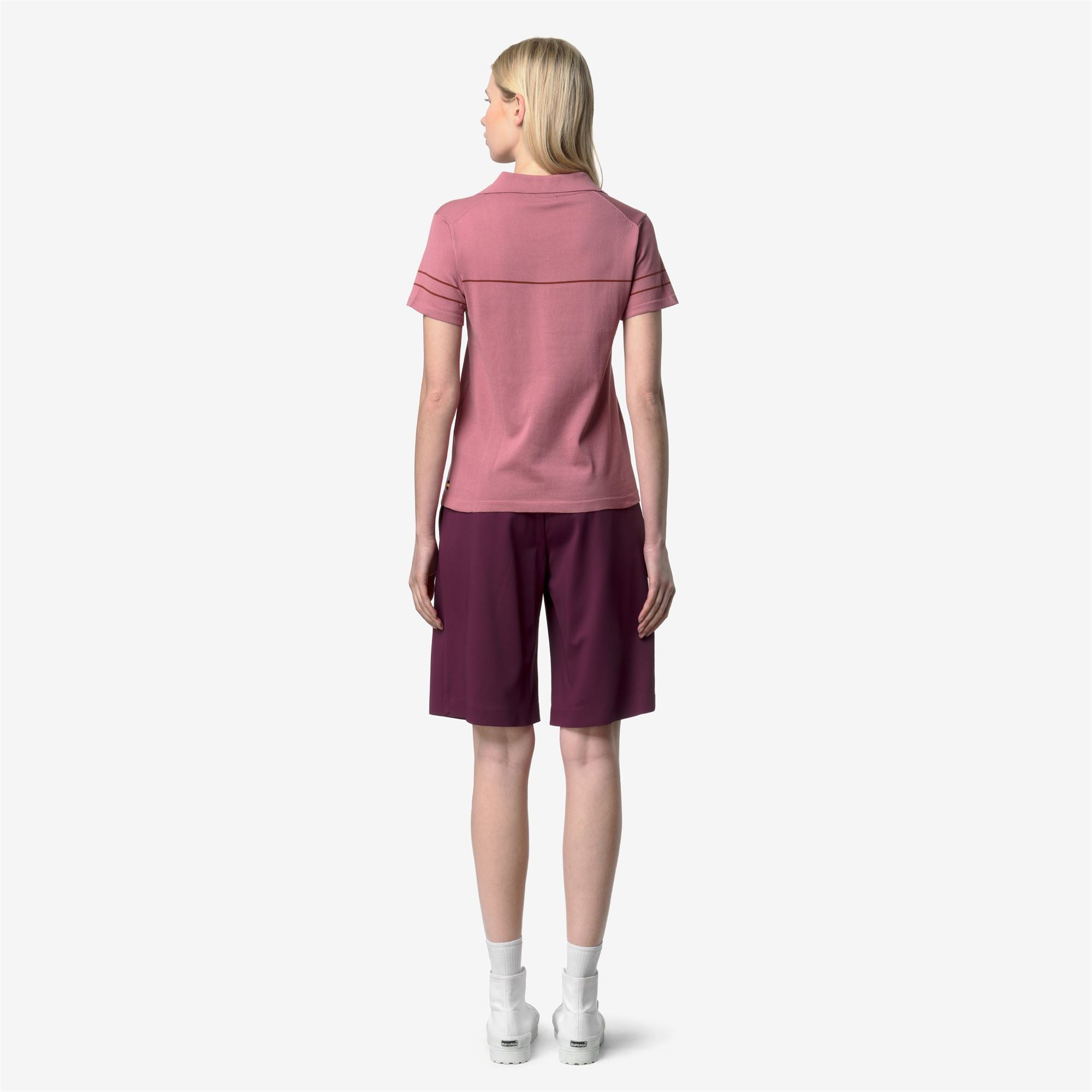 Knitwear_Woman_MAZARDY STRIPES_Polo_Violet  Pinkish - Brown Reddish - Commercial 6