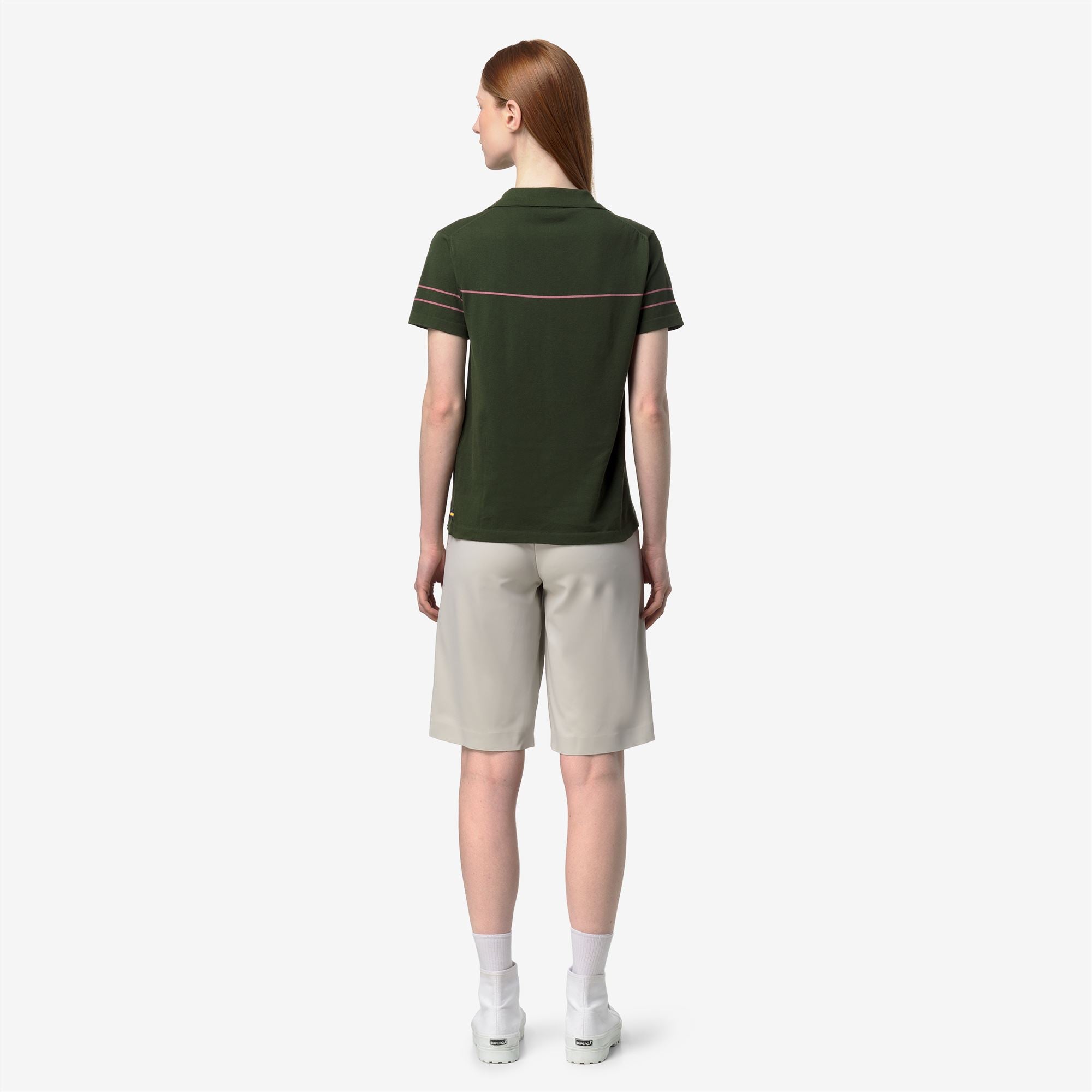 Knitwear_Woman_MAZARDY STRIPES_Polo_Green Africa - Violet  Pinkish - Commercial 6