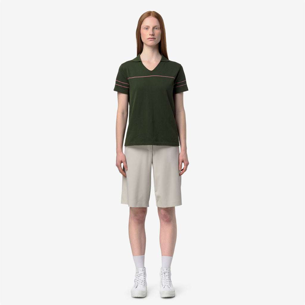 Knitwear_Woman_MAZARDY STRIPES_Polo_Green Africa - Violet  Pinkish - Commercial 4