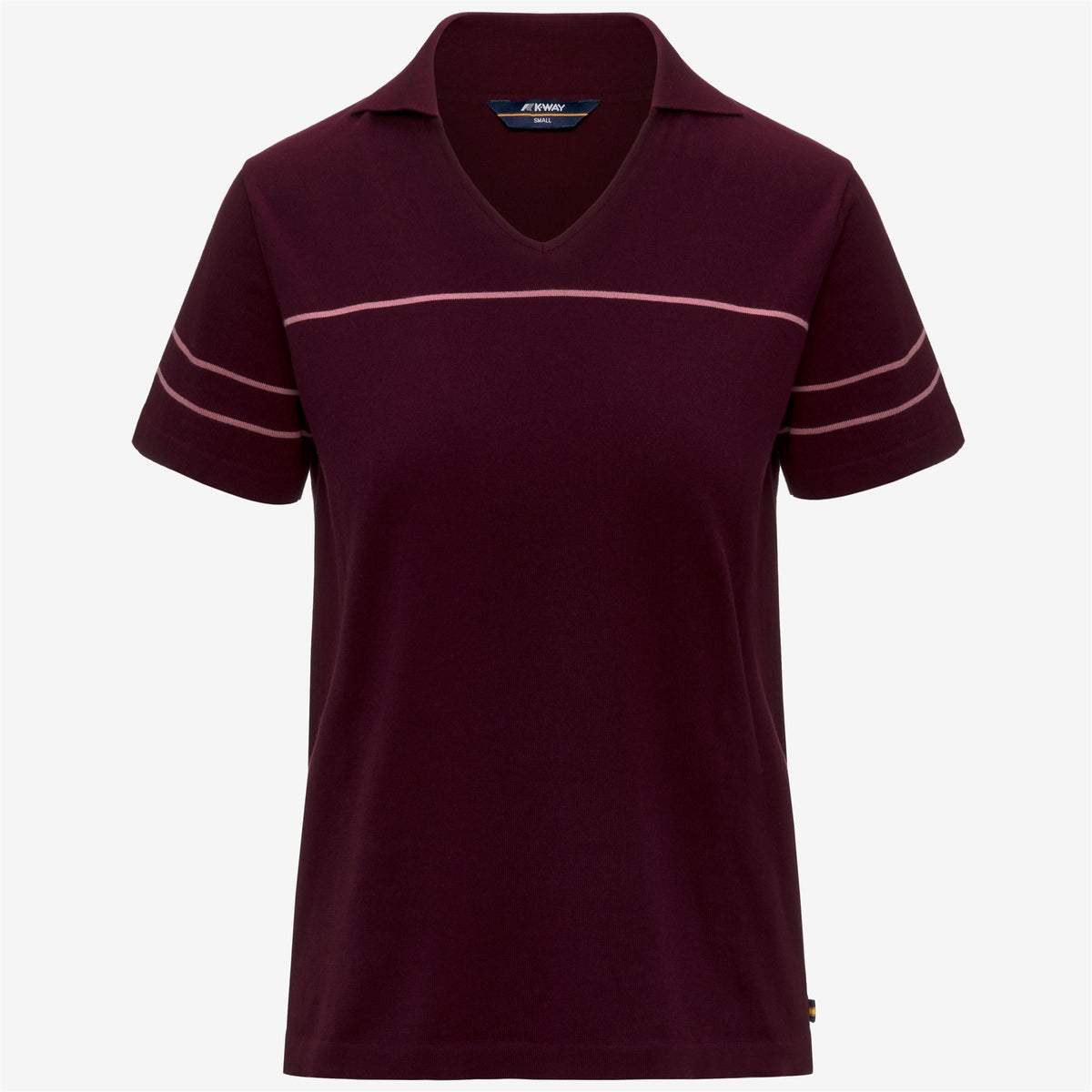 Knitwear_Woman_MAZARDY STRIPES_Polo_VIOLET BURNISHED - VIOLET PINKISH - Commercial 1
