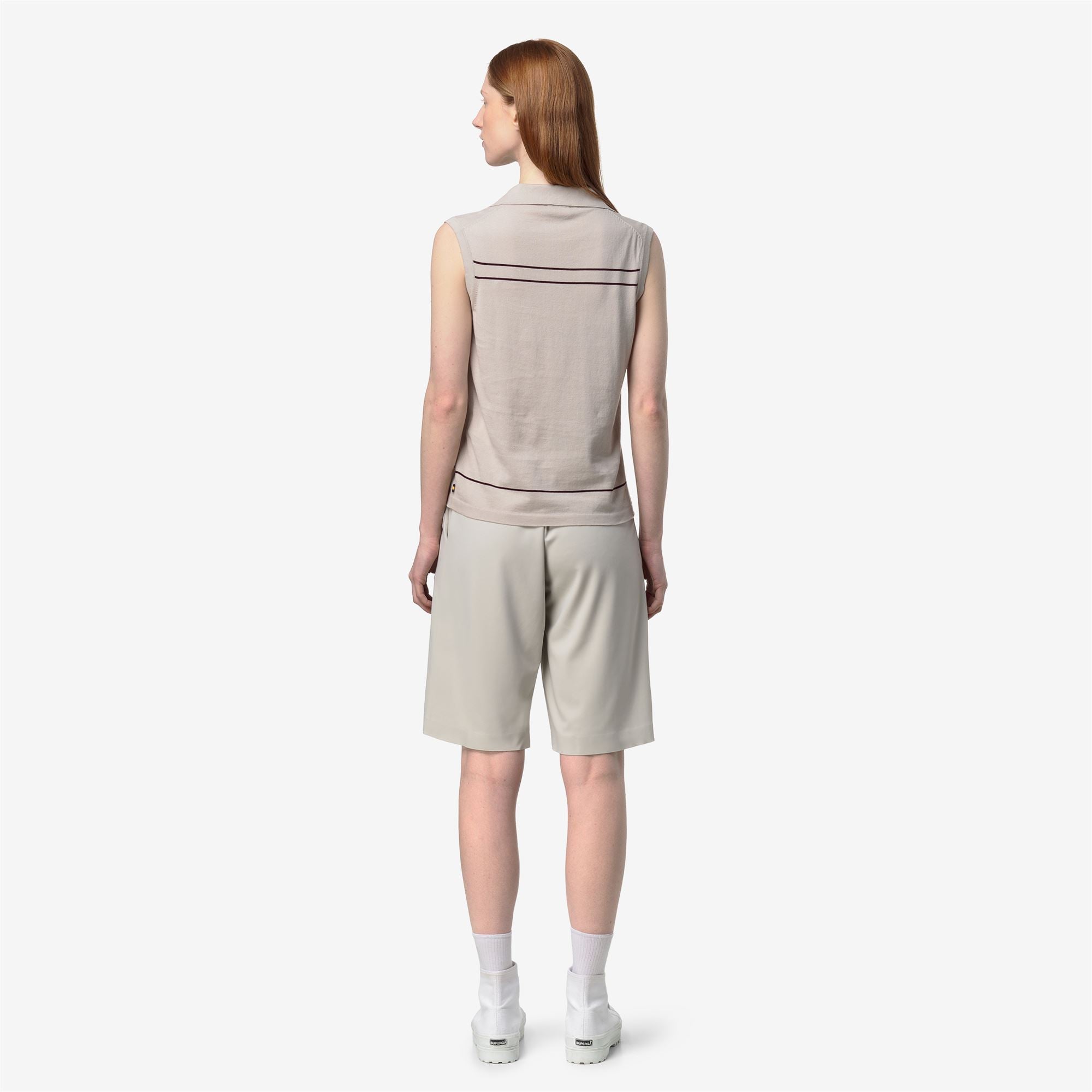 Knitwear_Woman_JALIGNE STRIPES_Vest_BEIGE LT - Violet Burnished - Commercial 6
