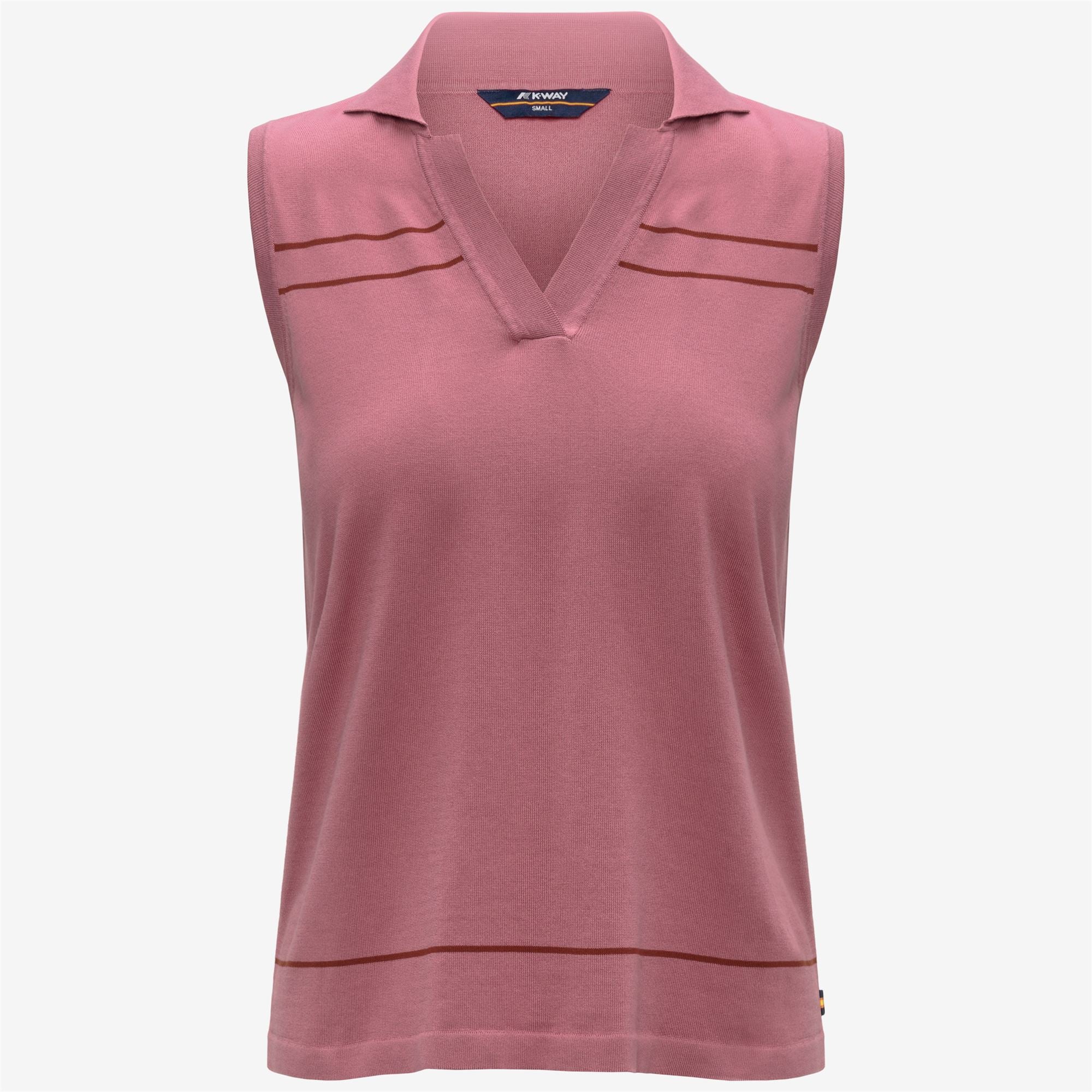 Knitwear_Woman_JALIGNE STRIPES_Vest_Violet  Pinkish - Brown Reddish - Commercial 1