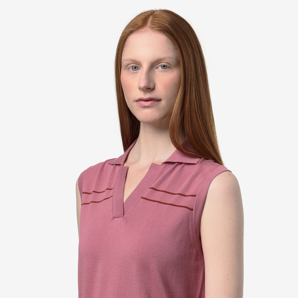 Knitwear_Woman_JALIGNE STRIPES_Vest_Violet  Pinkish - Brown Reddish - Commercial 7