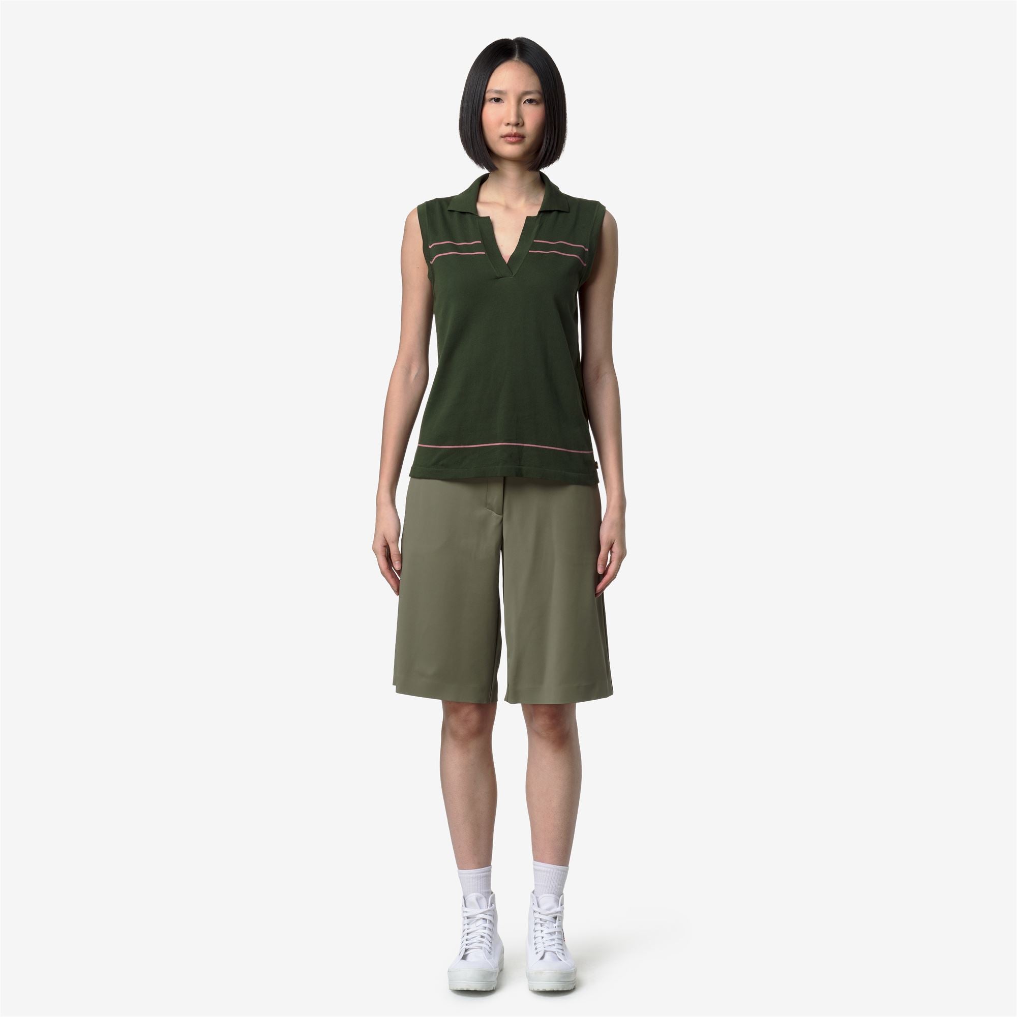 Knitwear_Woman_JALIGNE STRIPES_Vest_Green Africa - Violet  Pinkish - Commercial 4