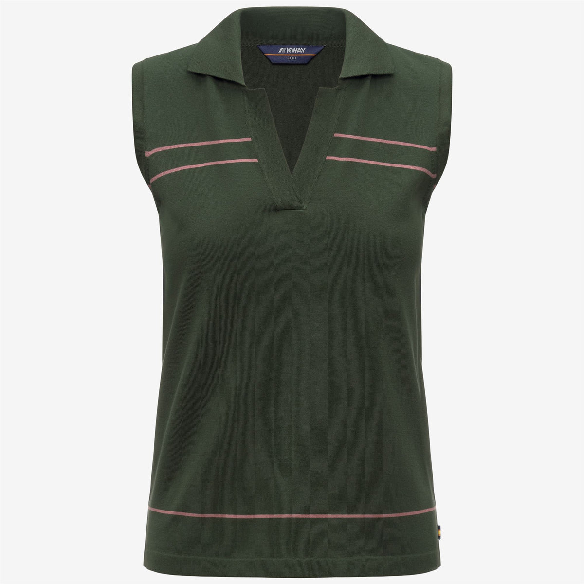 Knitwear_Woman_JALIGNE STRIPES_Vest_Green Africa - Violet  Pinkish - Commercial 1