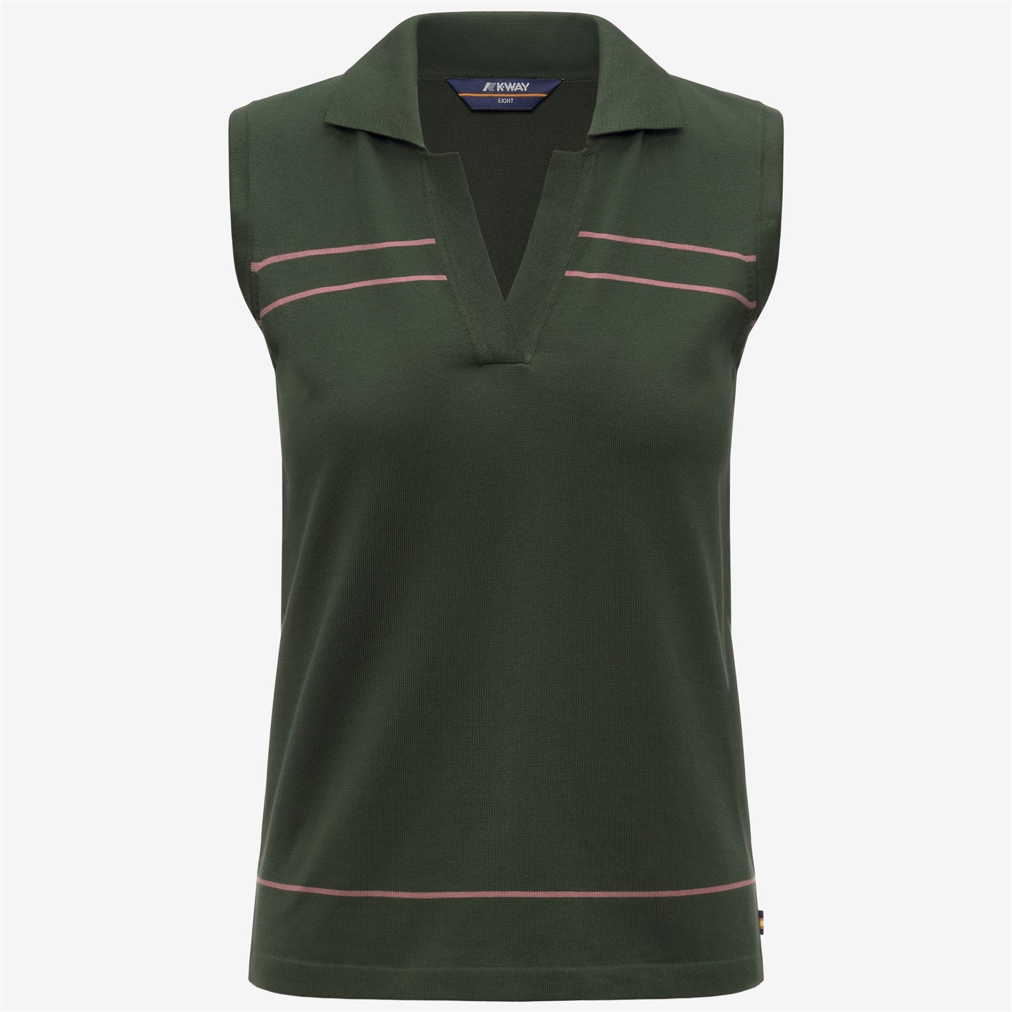 Knitwear_Woman_JALIGNE STRIPES_Vest_Green Africa - Violet  Pinkish - Commercial 1