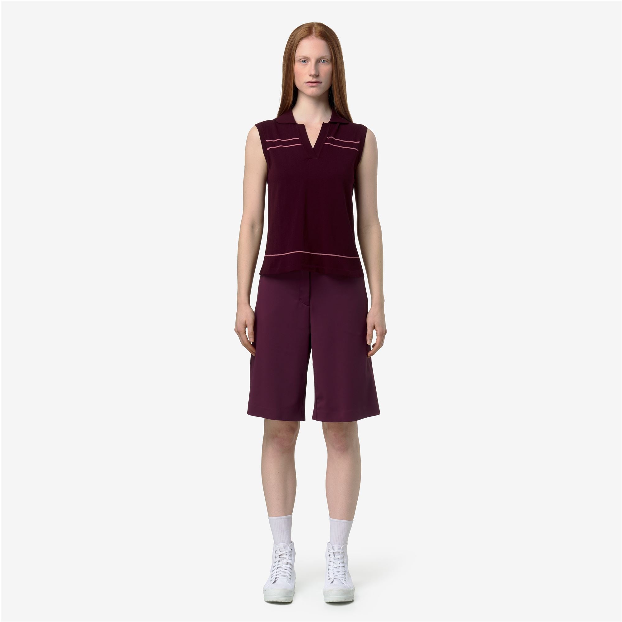 Knitwear_Woman_JALIGNE STRIPES_Vest_VIOLET BURNISHED - VIOLET PINKISH - Commercial 4