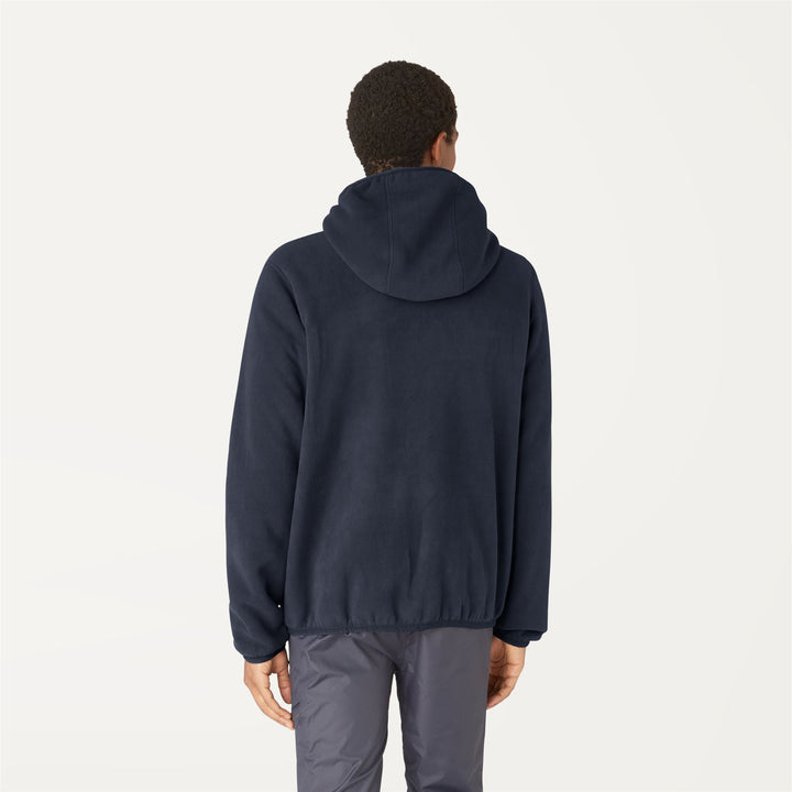 Giacca Fleece Reversibile Uomo Blu Nera per Calore 6