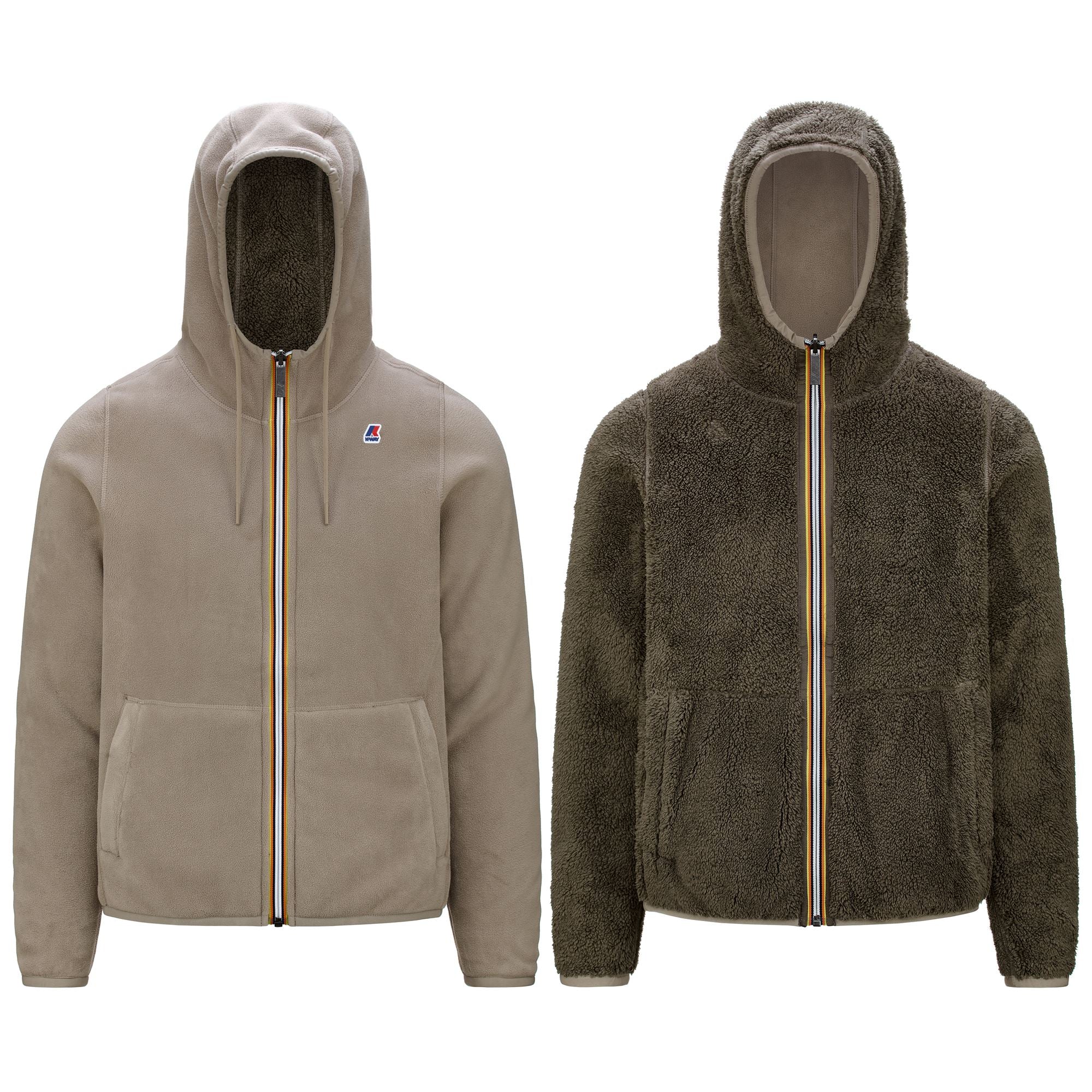 Fleece_MAN_JACQUES POLAR DOUBLE_Jacket_Beige Taupe - Browm - Commercial 1