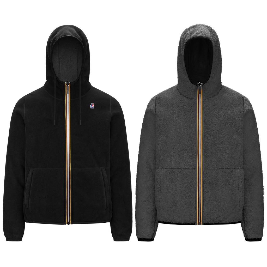 Fleece_MAN_JACQUES POLAR DOUBLE_Jacket_Black Pure - Grey Smoked - Commercial 1