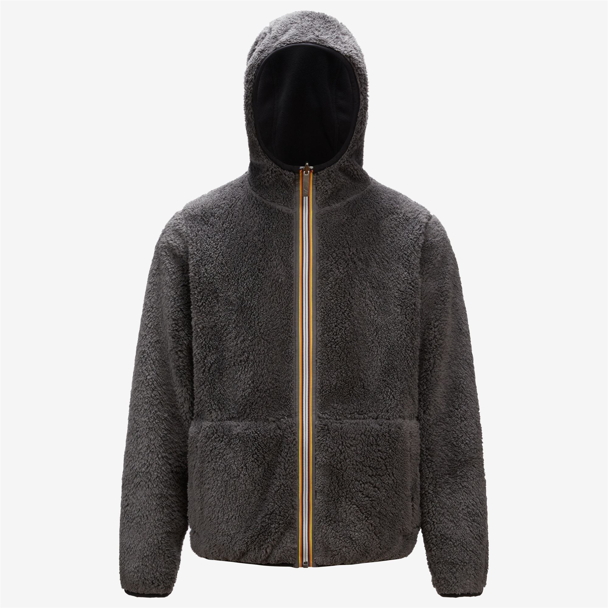 Fleece_MAN_JACQUES POLAR DOUBLE_Jacket_Black Pure - Grey Smoked - Commercial 2