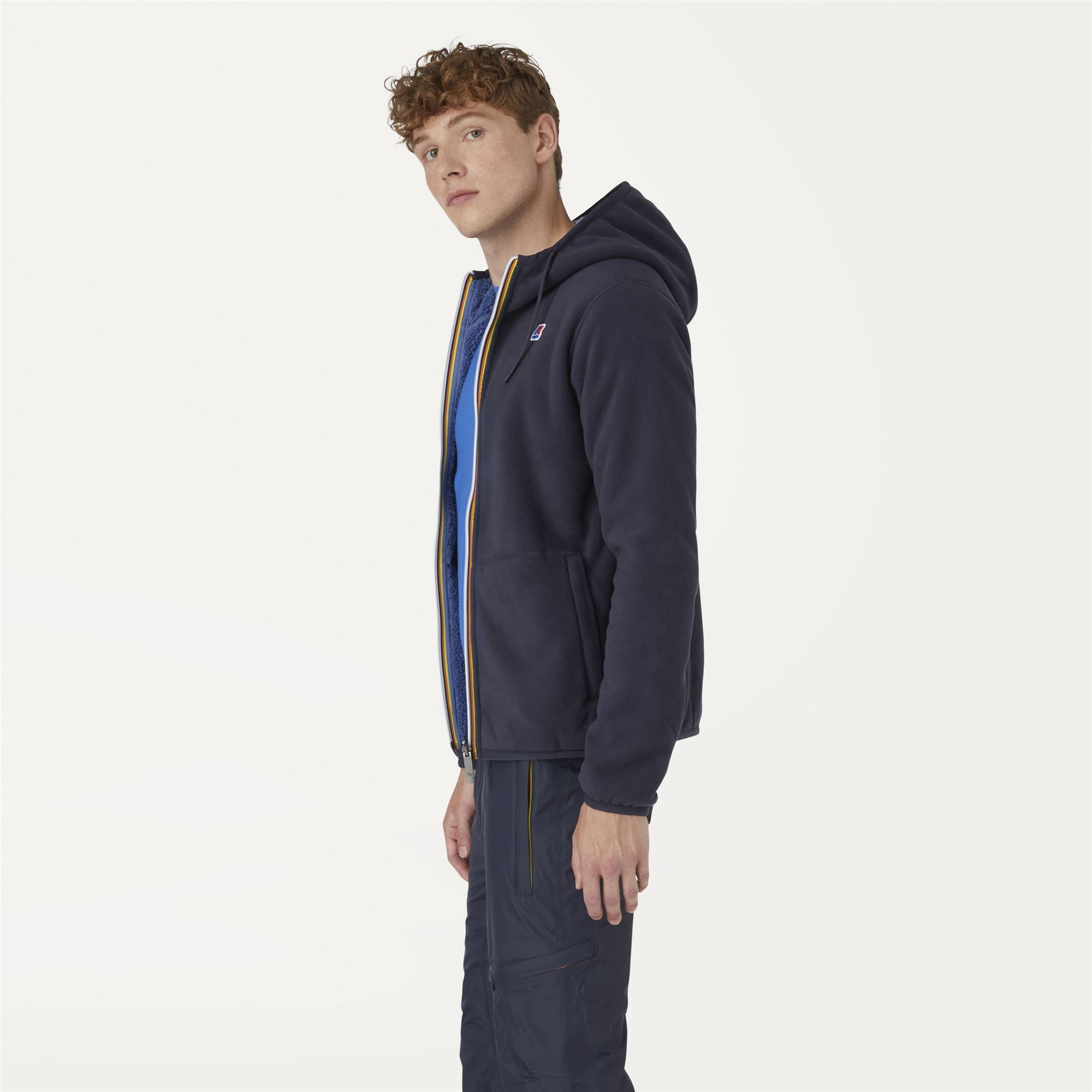 Fleece_MAN_JACQUES POLAR DOUBLE_Jacket_Blue Depth - Blue Ash - Commercial 5