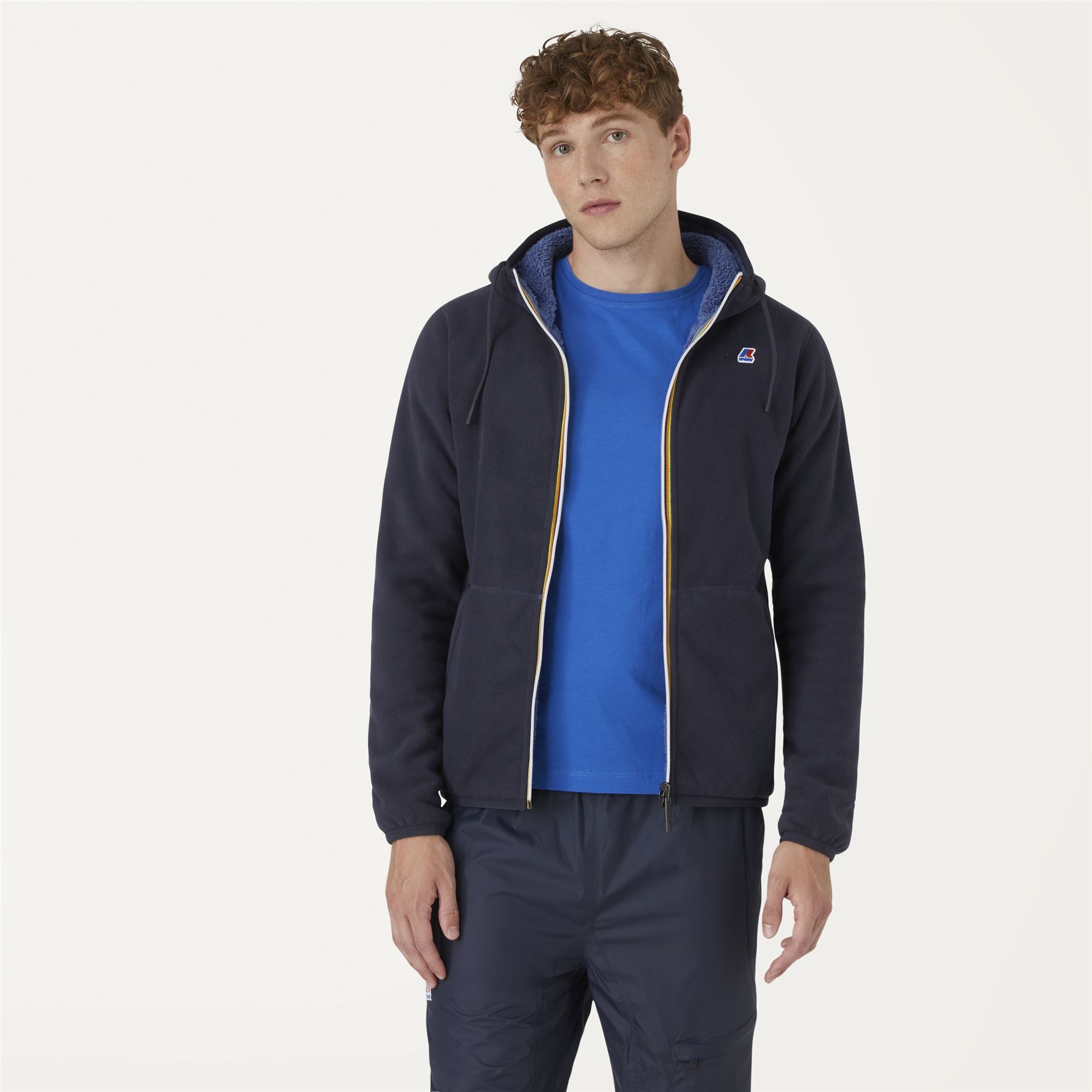 Fleece_MAN_JACQUES POLAR DOUBLE_Jacket_Blue Depth - Blue Ash - Commercial 4