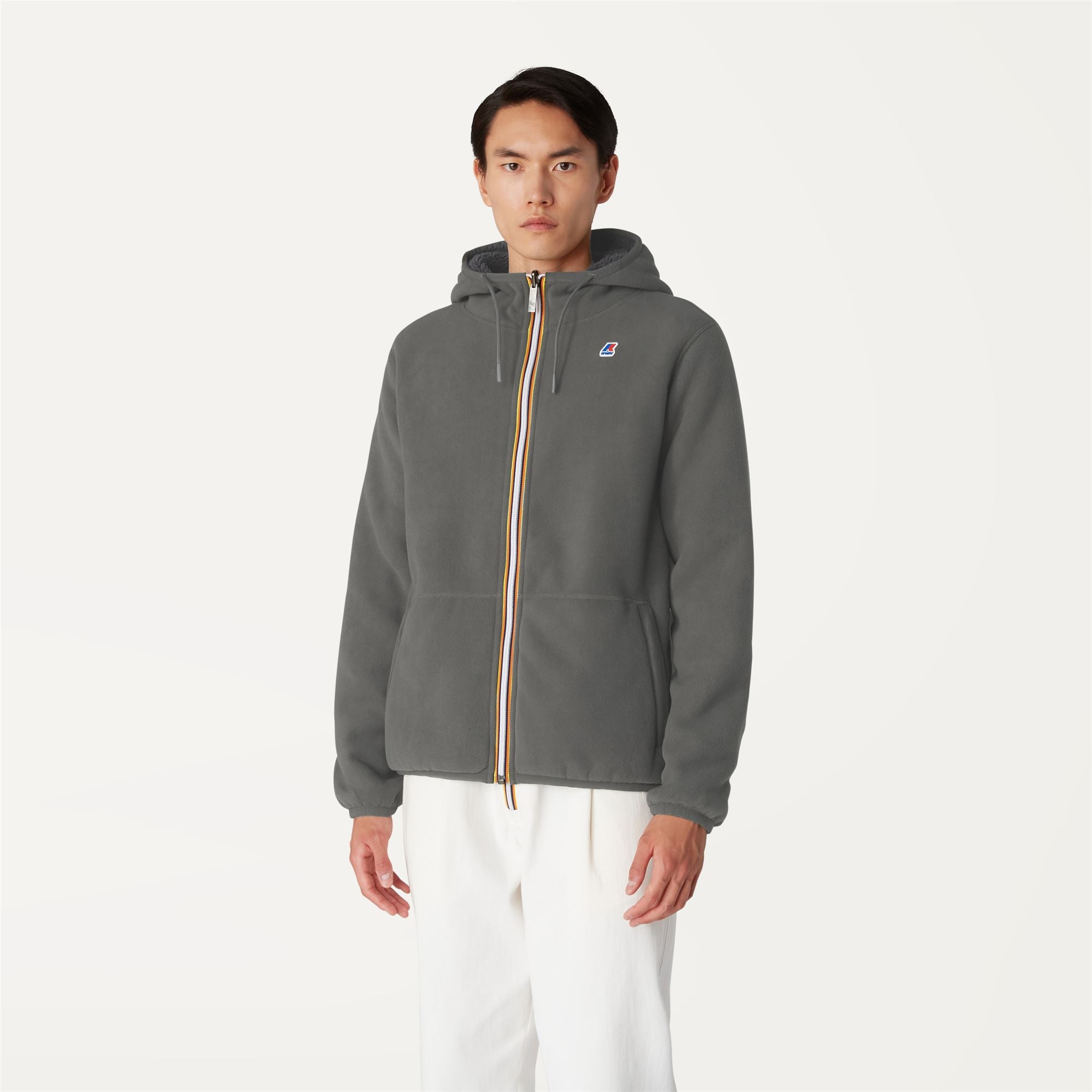 Fleece_MAN_JACQUES POLAR DOUBLE_Jacket_GREEN BLACKISH  - Blue Depth - Commercial 4