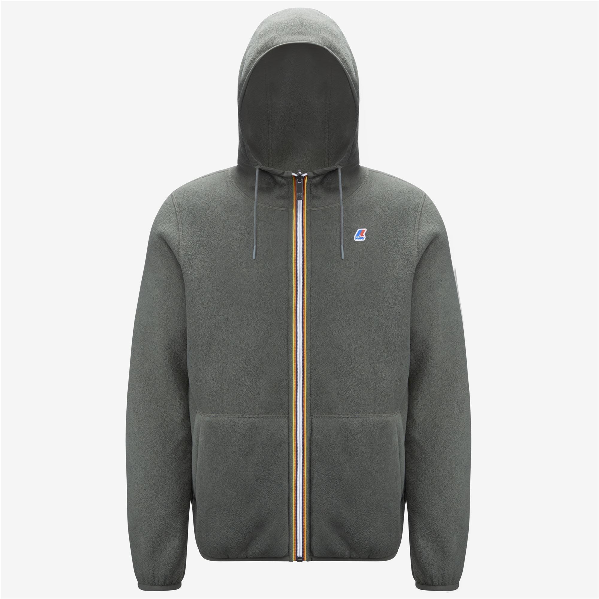 Fleece Man JACQUES POLAR REVERSIBLE Jacket GREEN BLACKISH - BLUE DEPTH