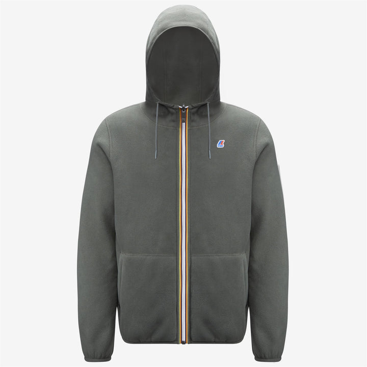 Blackish Green Men's Reversible Fleece Jacket for Medium Warmth 1