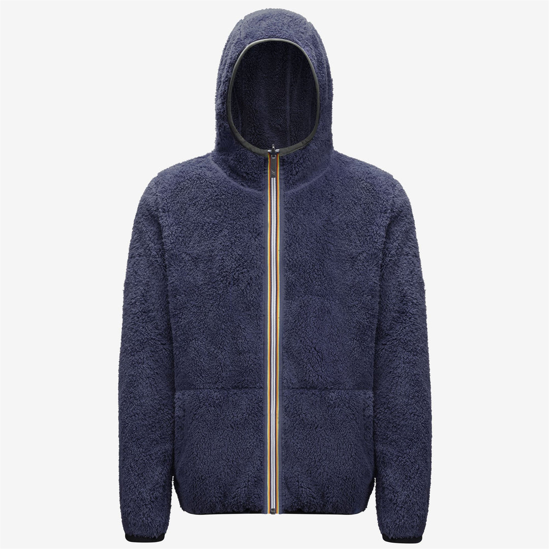 Blackish Green Men's Reversible Fleece Jacket for Medium Warmth main