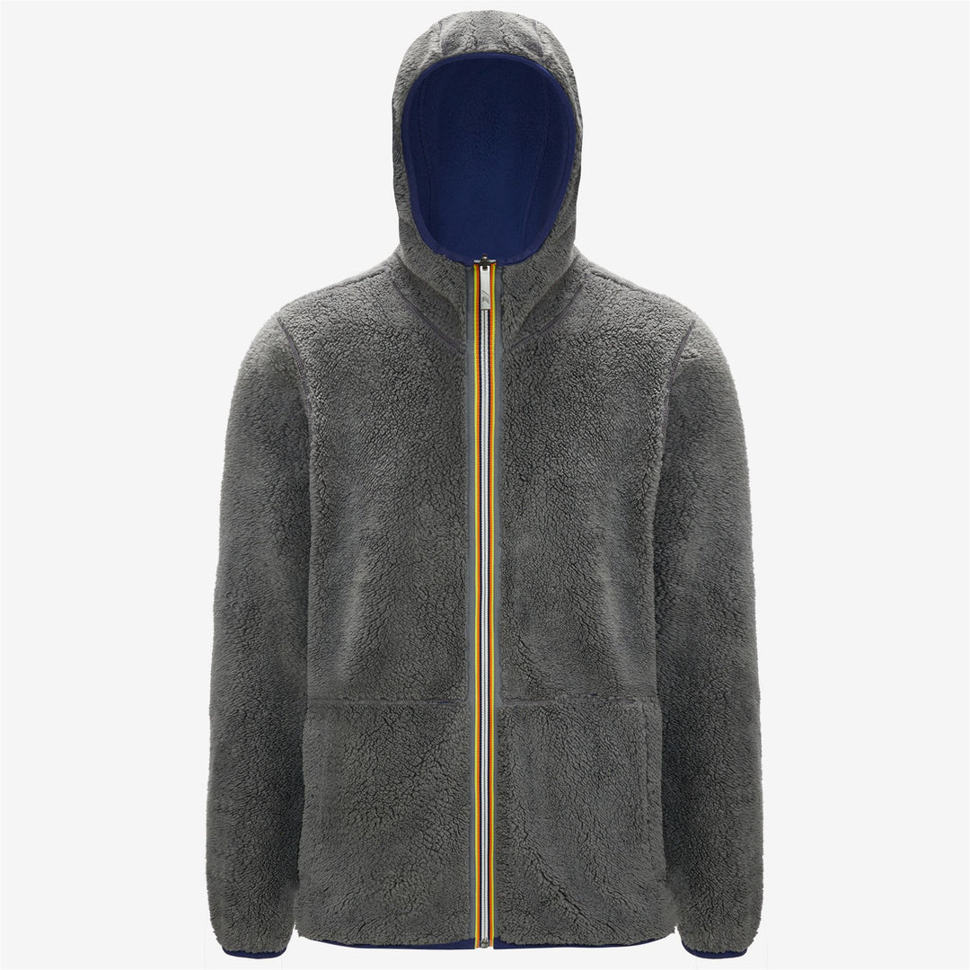 Giacca In Pile Reversibile Uomo Blu Grigio per Calore Medio main