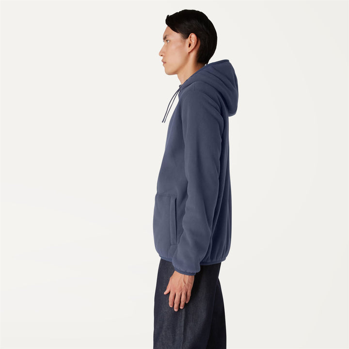 Giacca Fleece Reversibile Uomo Blu Reale per Calore Medio 2