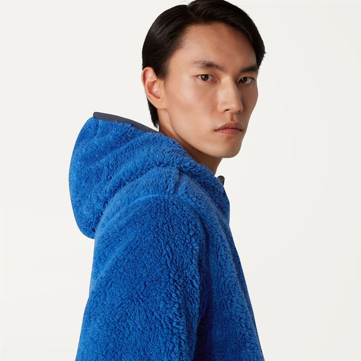 Giacca Fleece Reversibile Uomo Blu Reale per Calore Medio 3