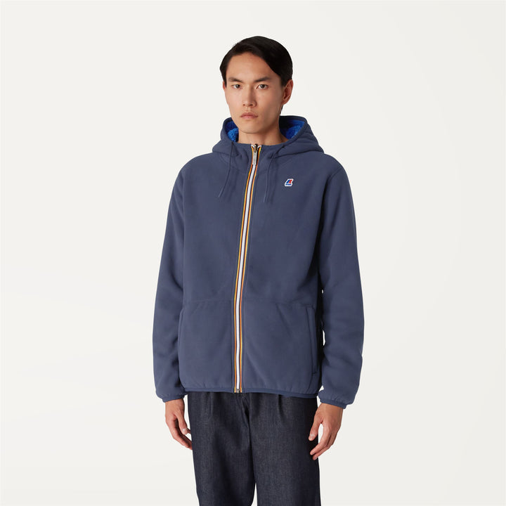 Giacca Fleece Reversibile Uomo Blu Reale per Calore Medio 4