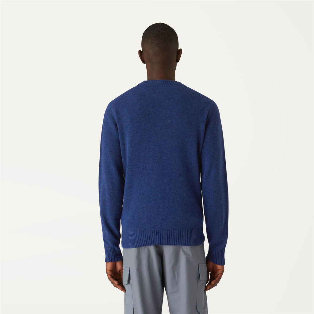 Knitwear_Man_SEBASTIEN LAMBSWOOL_Pull Over_Blue Medieval - Commercial 6
