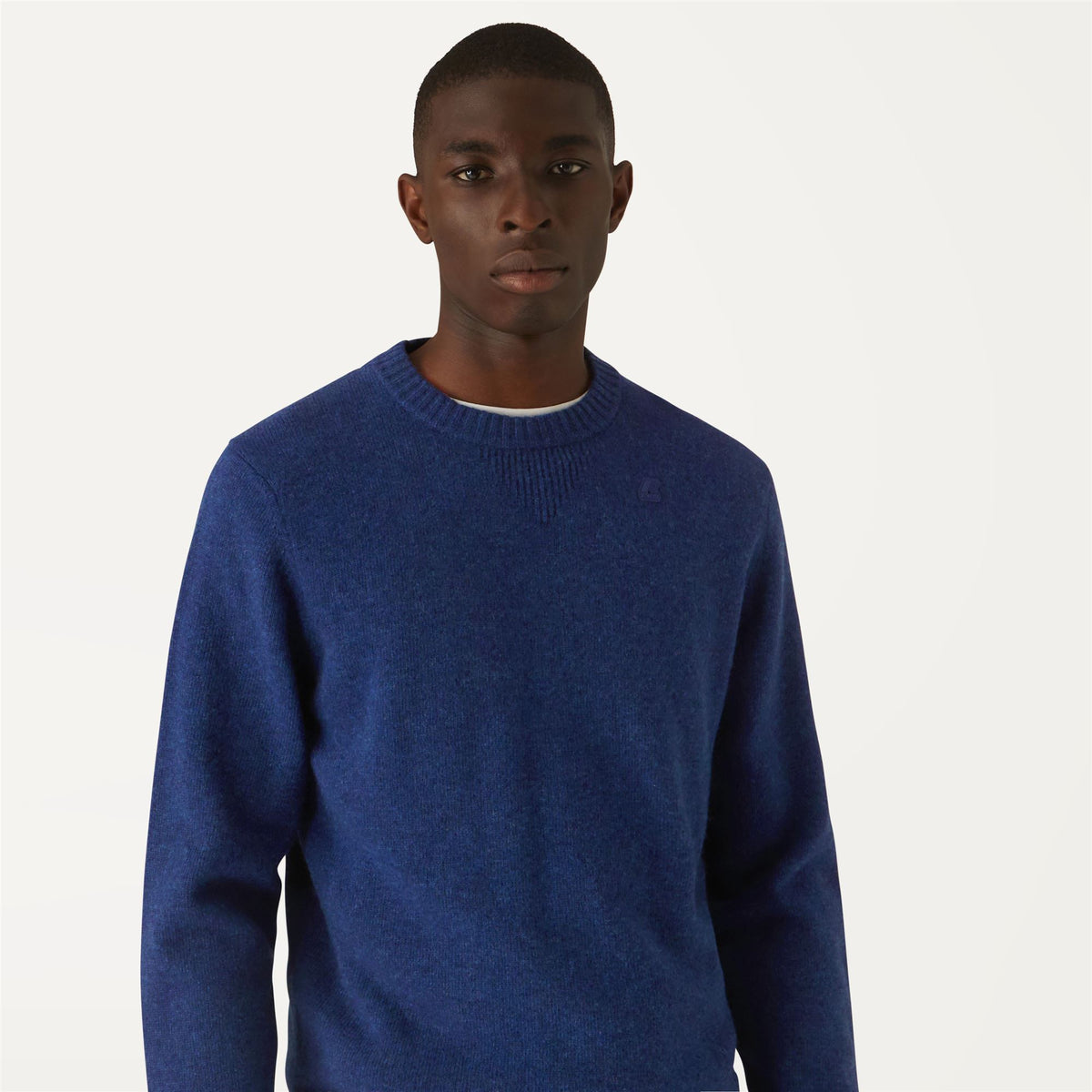 Knitwear_Man_SEBASTIEN LAMBSWOOL_Pull Over_Blue Medieval - Commercial 7