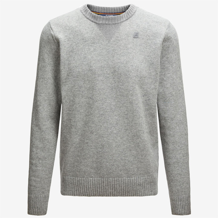 Pullover in Maglia di Lana Calda Grigio Uomo con Dettagli a Coste 5