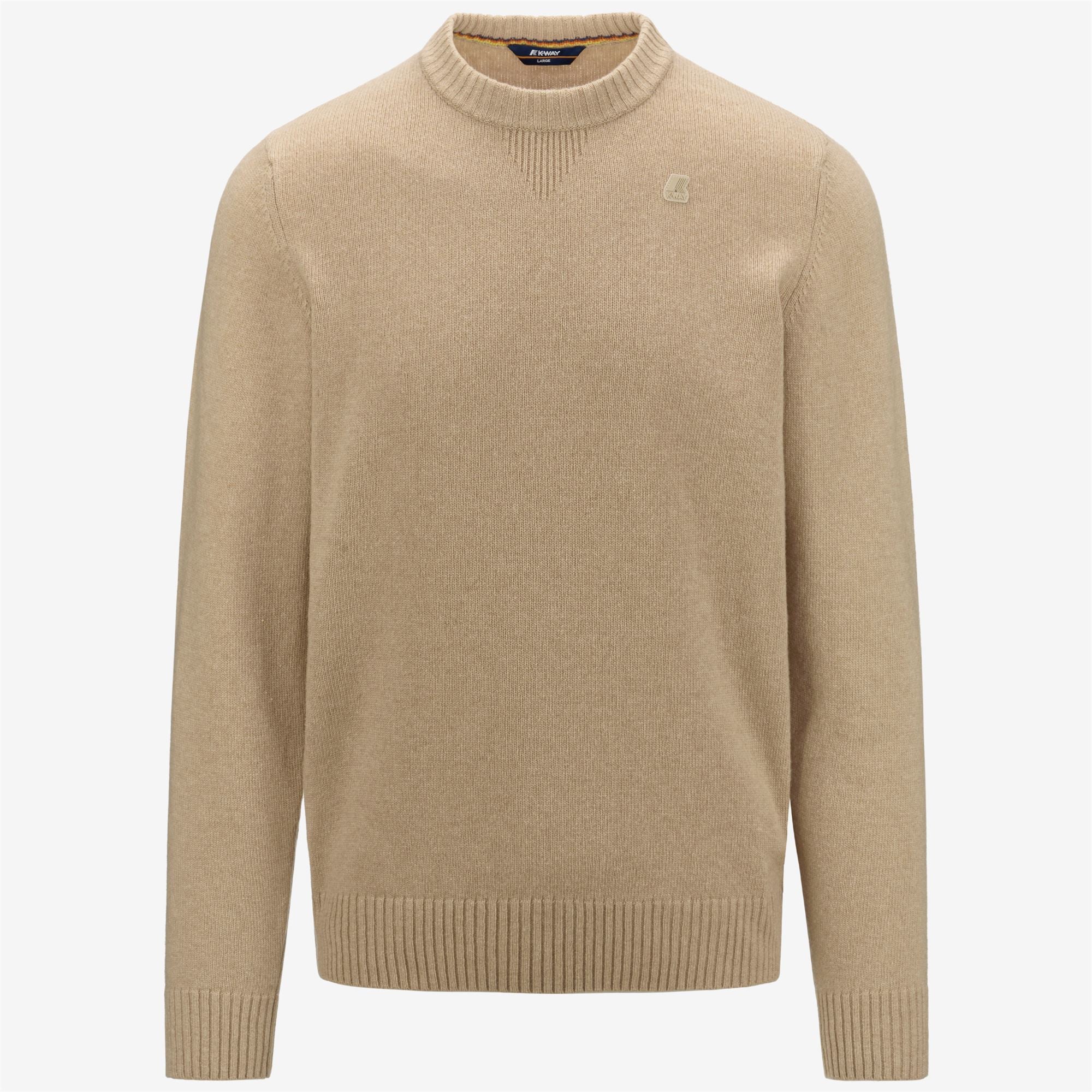 Knitwear_MAN_SEBASTIEN LAMBSWOOL_Pull Over_Brown Travertine - Commercial 1