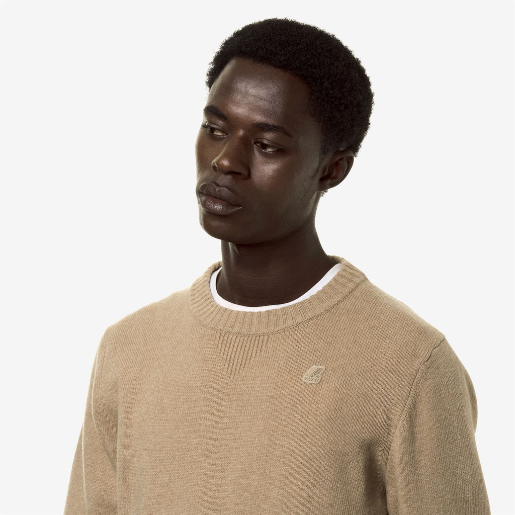 Knitwear_MAN_SEBASTIEN LAMBSWOOL_Pull Over_Brown Travertine - Commercial 7