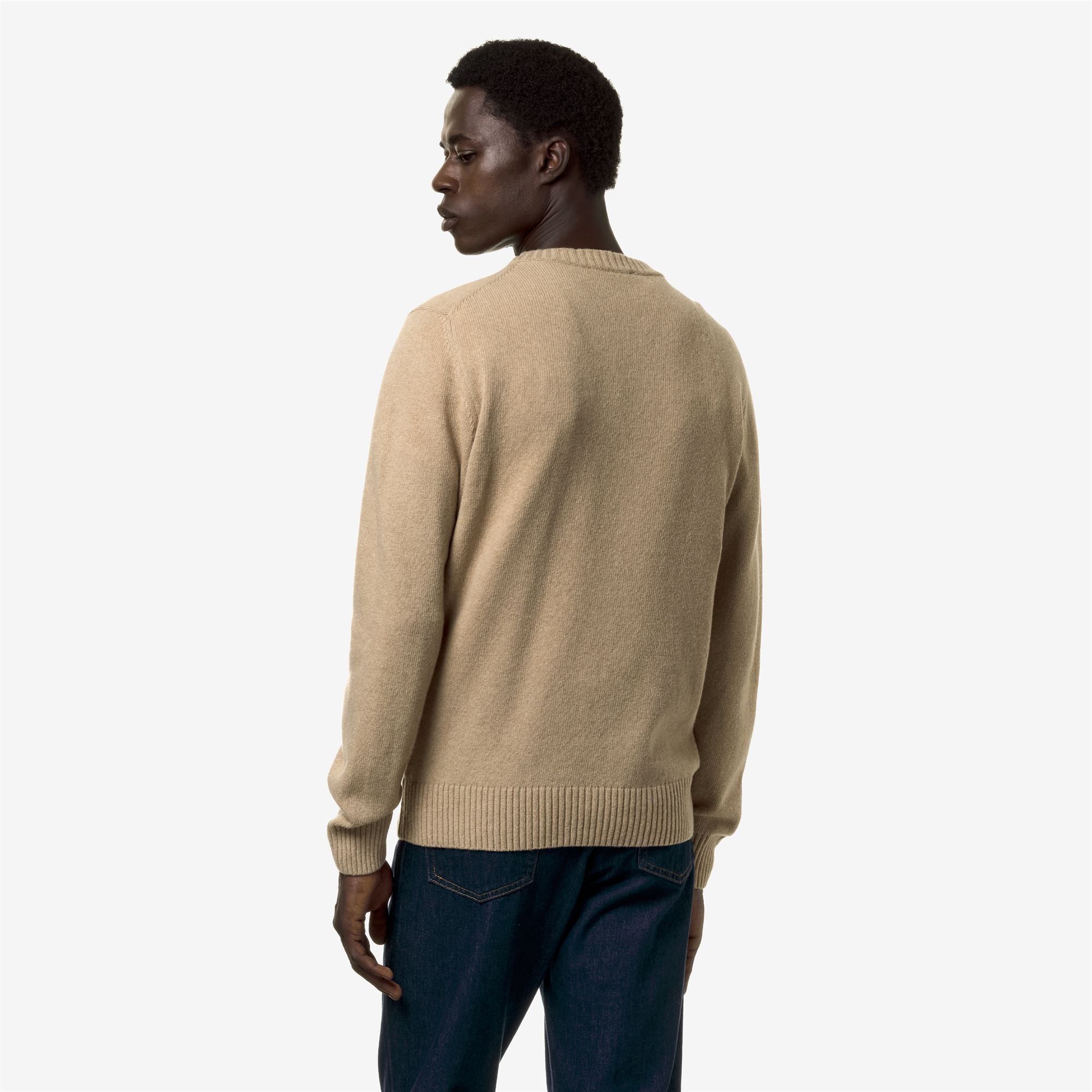 Knitwear_MAN_SEBASTIEN LAMBSWOOL_Pull Over_Brown Travertine - Commercial 6