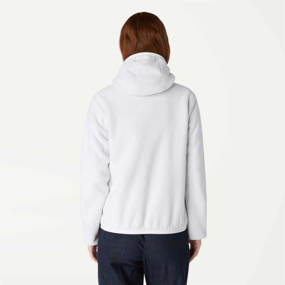 Beige grey Women's Reversible Fleece Jacket with Adjustable Hood 02