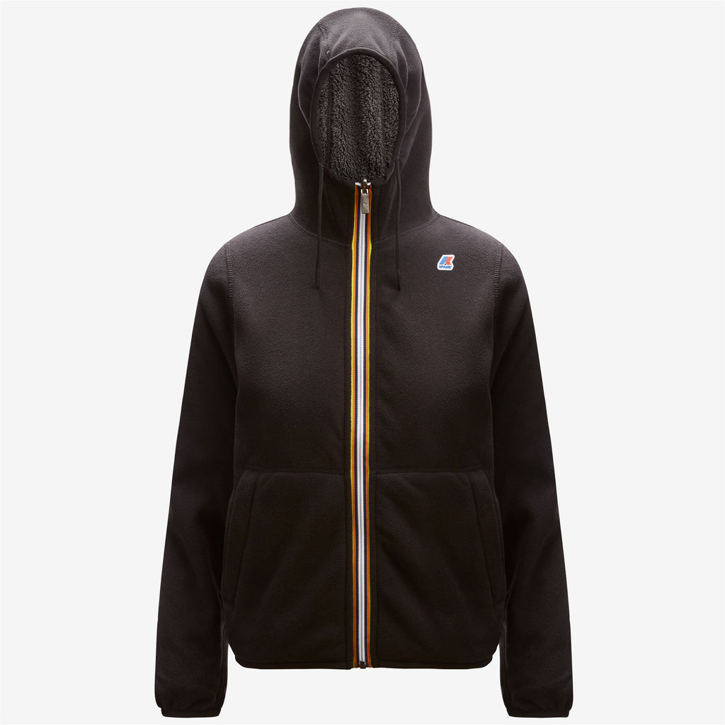 Fleece_WOMAN_LILY POLAR DOUBLE_Jacket_Black Pure - Grey Smoked - Commercial 2
