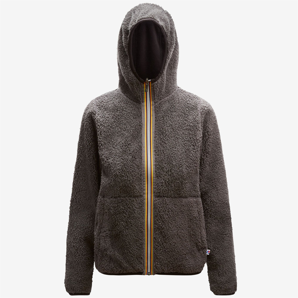 Fleece_WOMAN_LILY POLAR DOUBLE_Jacket_Black Pure - Grey Smoked - Commercial 1
