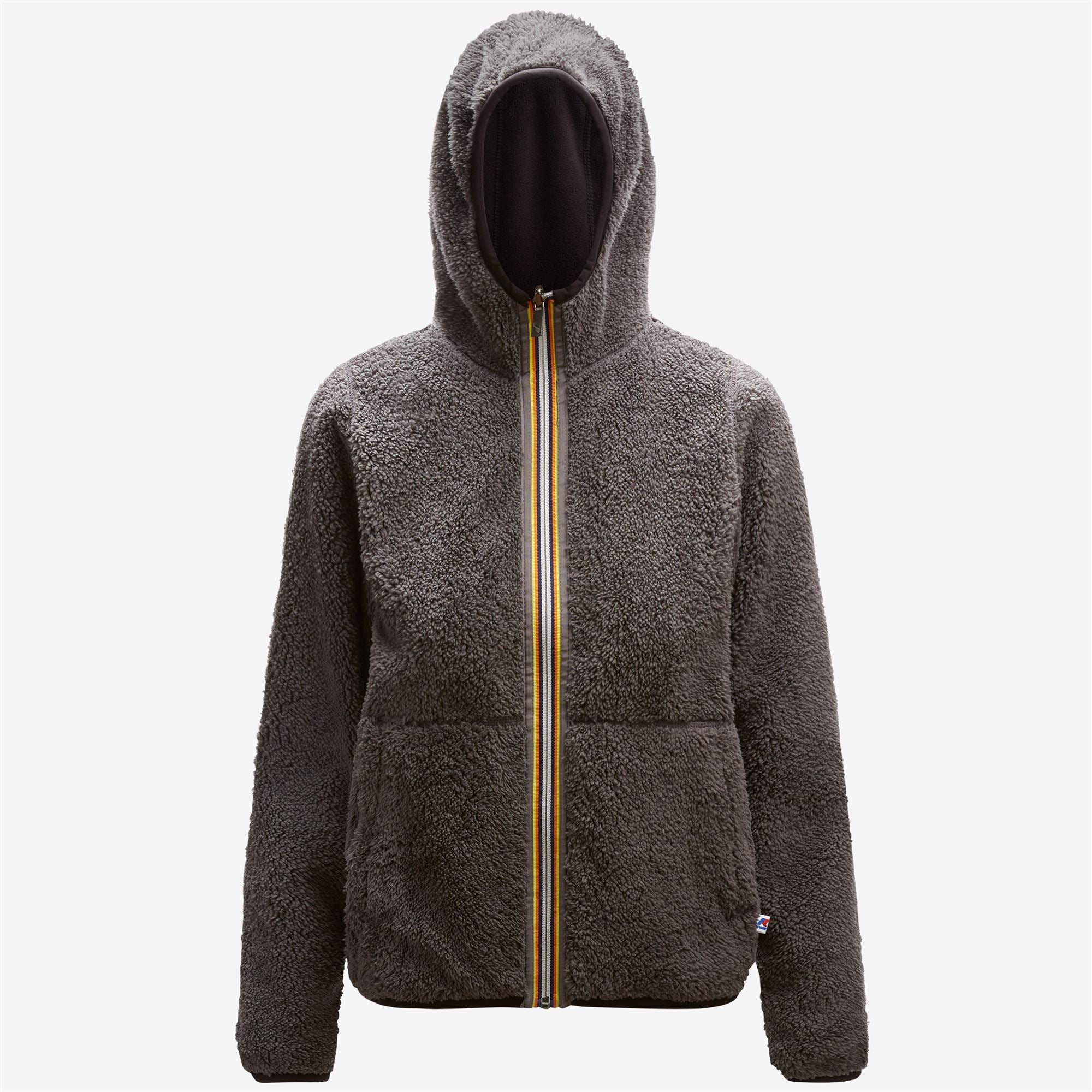 Fleece_WOMAN_LILY POLAR DOUBLE_Jacket_Black Pure - Grey Smoked - Commercial 1