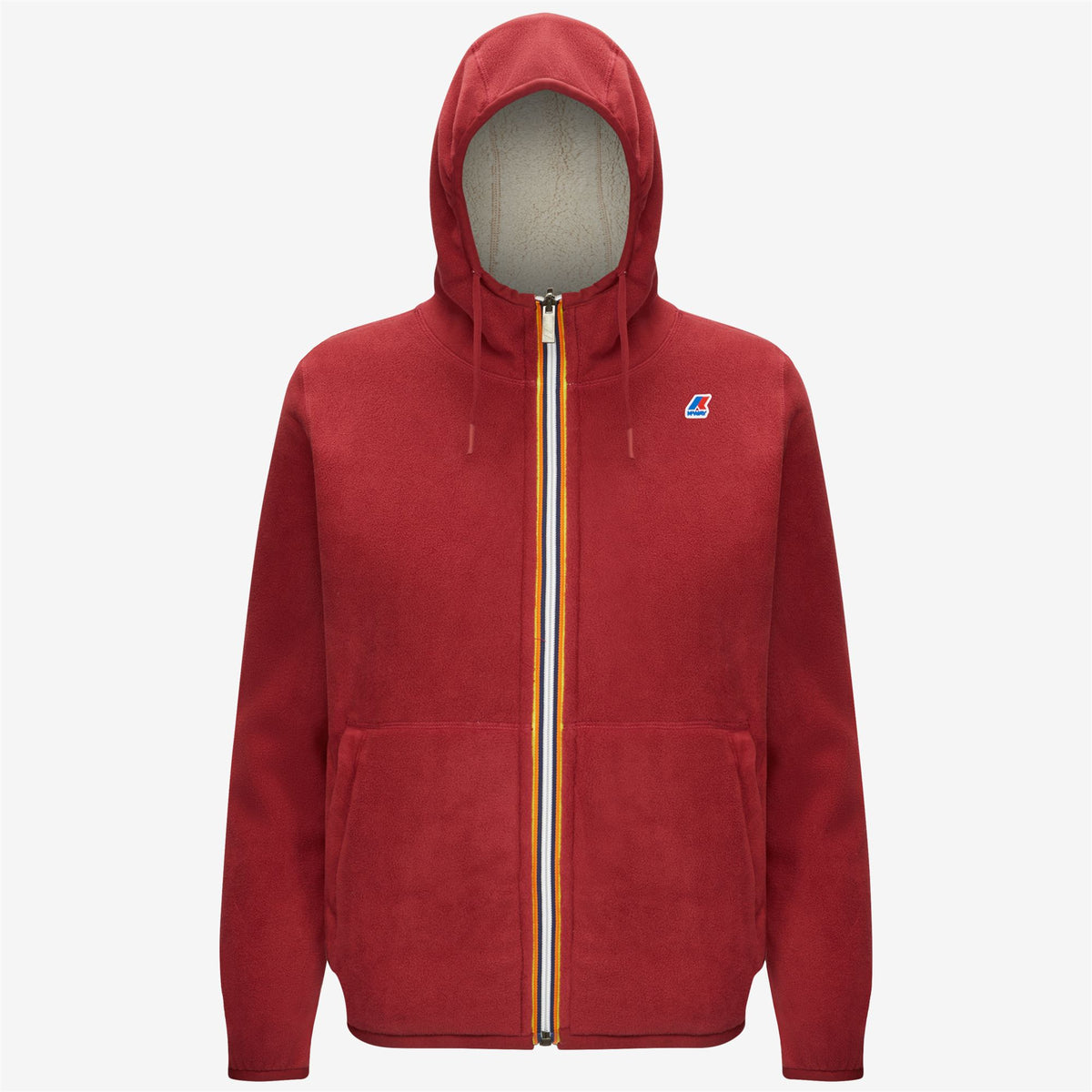 Fleece_WOMAN_LILY POLAR DOUBLE_Jacket_Red Dk Tomato - Beige Grey - Commercial 1