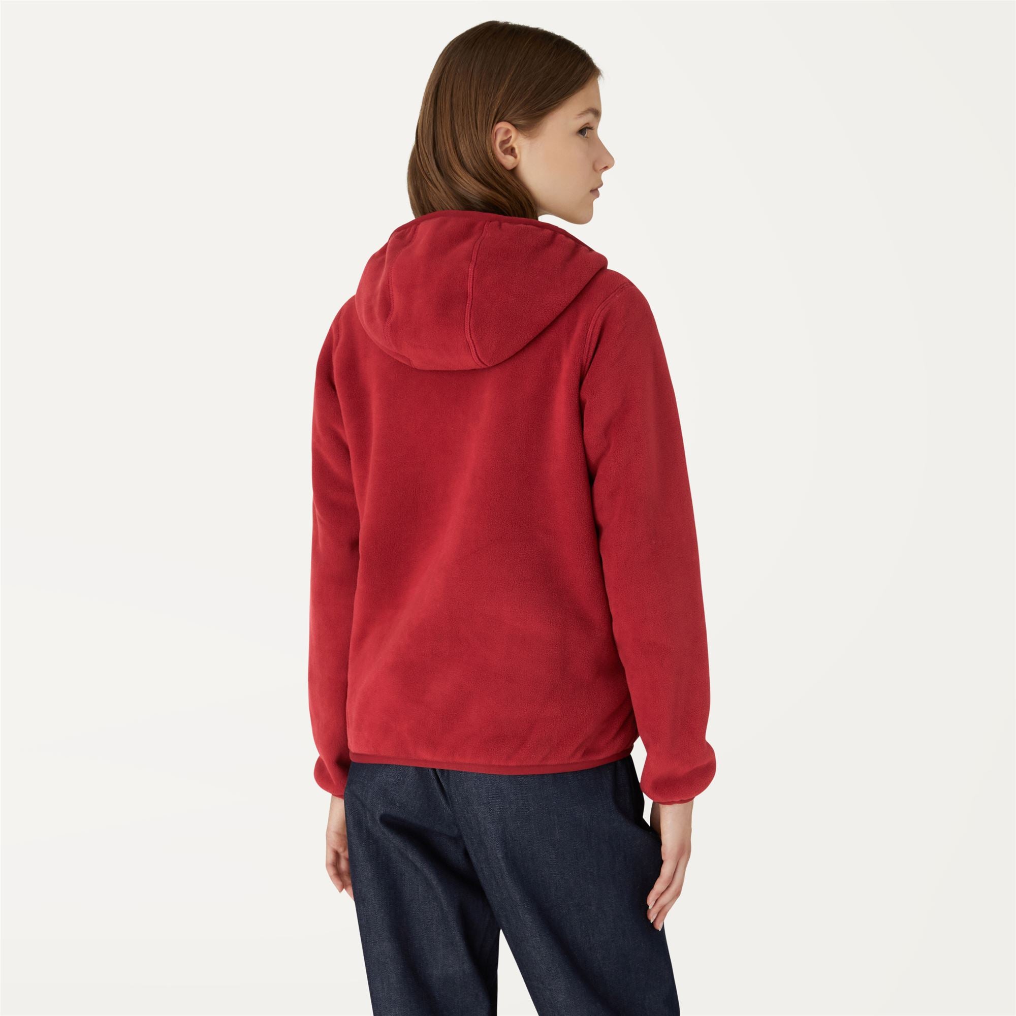 Fleece_WOMAN_LILY POLAR DOUBLE_Jacket_Red Dk Tomato - Beige Grey - Commercial 6