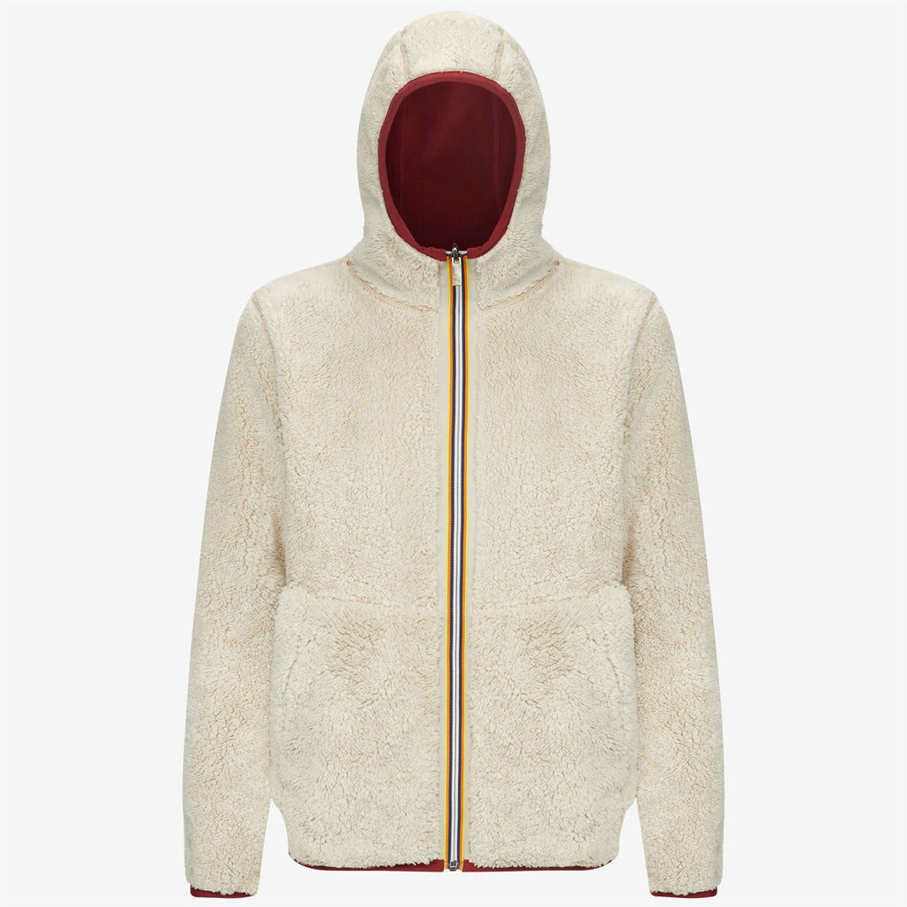 Fleece_WOMAN_LILY POLAR DOUBLE_Jacket_Red Dk Tomato - Beige Grey - Commercial 2