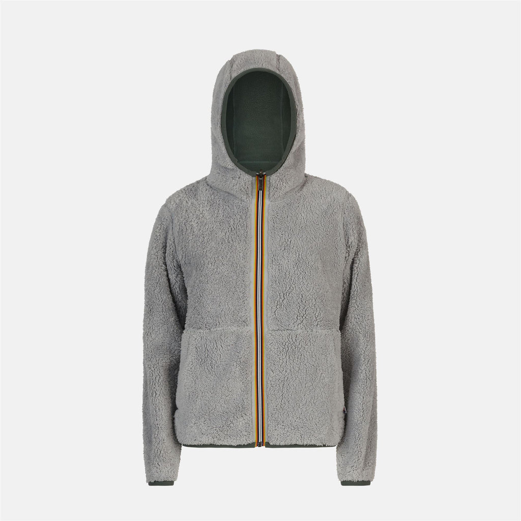 Fleece_WOMAN_LILY POLAR DOUBLE_Jacket_Green Laurel - Grey Lt - Commercial 5