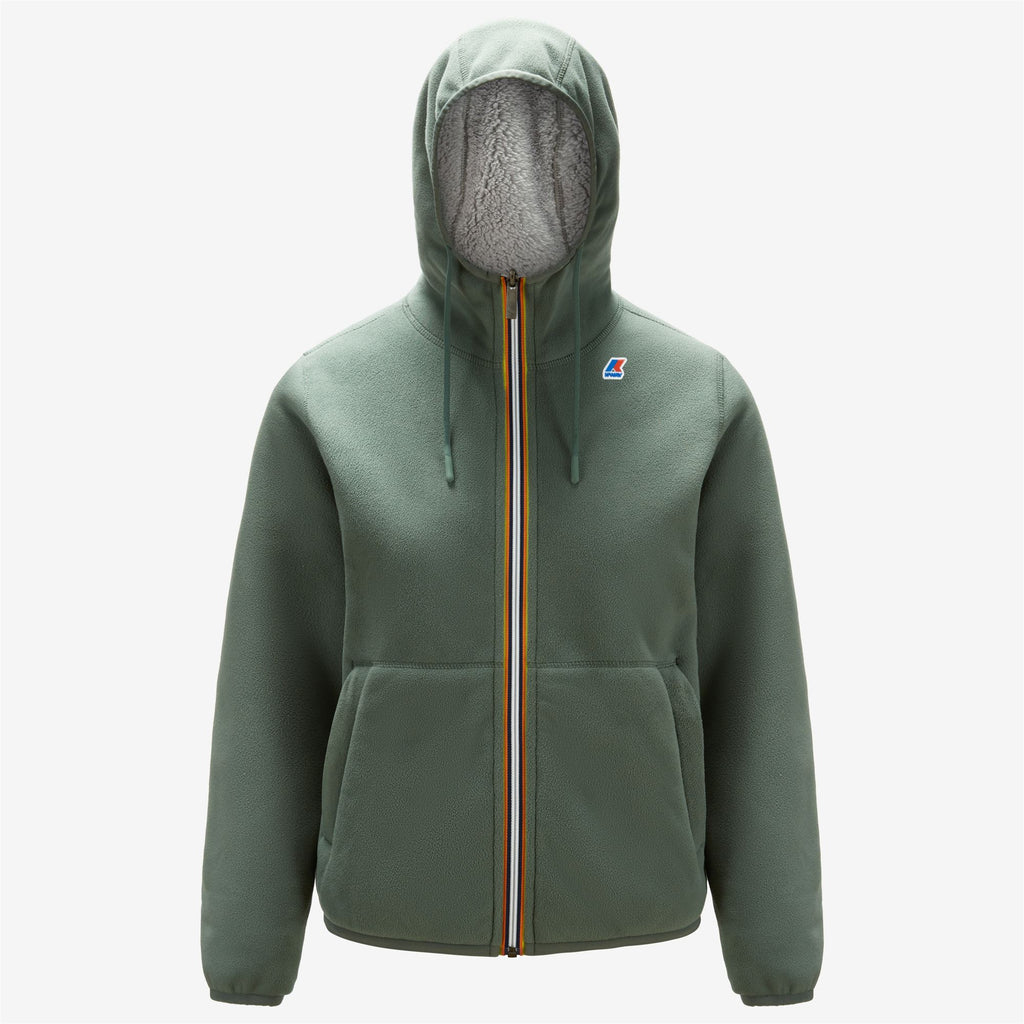 Fleece_WOMAN_LILY POLAR DOUBLE_Jacket_Green Laurel - Grey Lt - Commercial 1