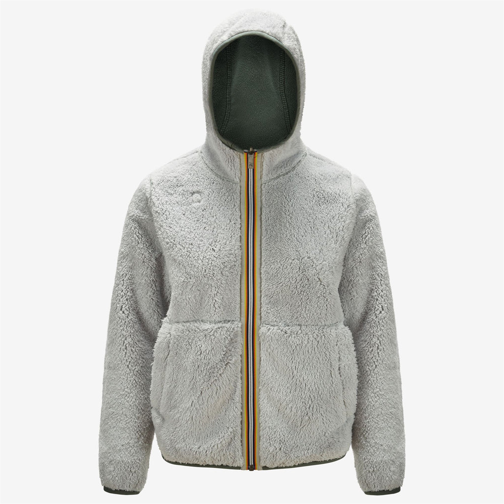 Fleece_WOMAN_LILY POLAR DOUBLE_Jacket_Green Laurel - Grey Lt - Commercial 2