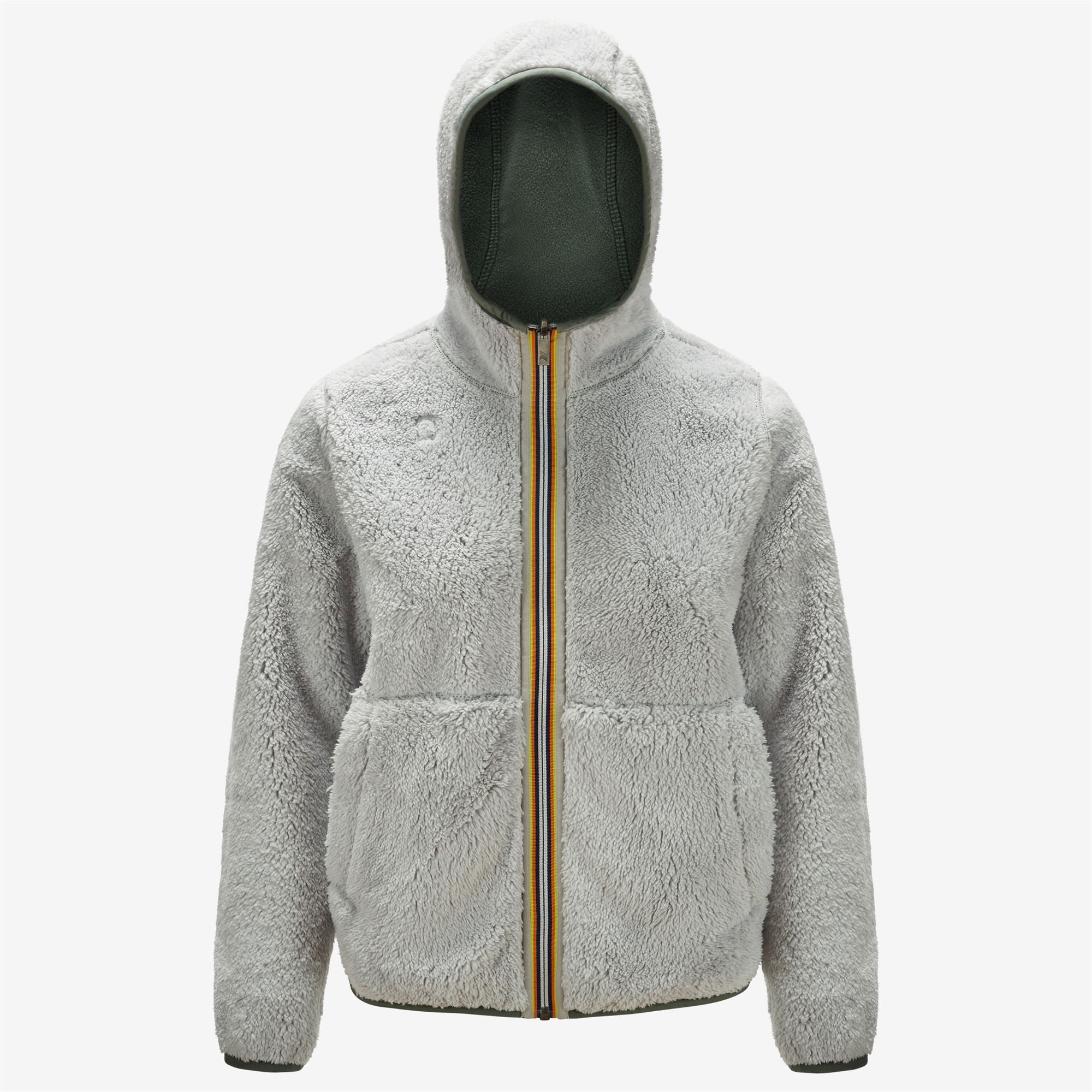 Fleece_WOMAN_LILY POLAR DOUBLE_Jacket_Green Laurel - Grey Lt - Commercial 2